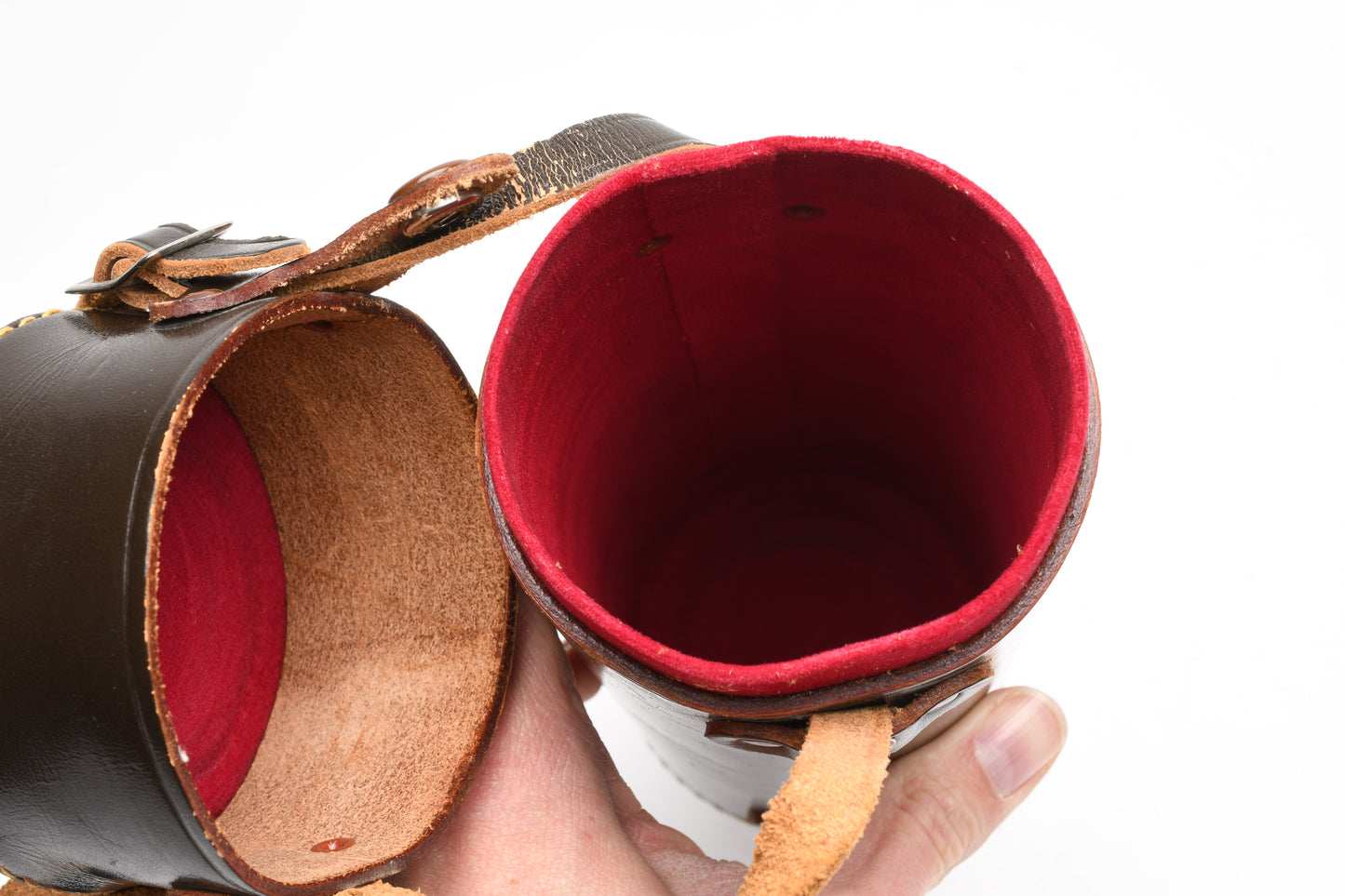 Accura brown hard lens case ~10x3", Nice and clean