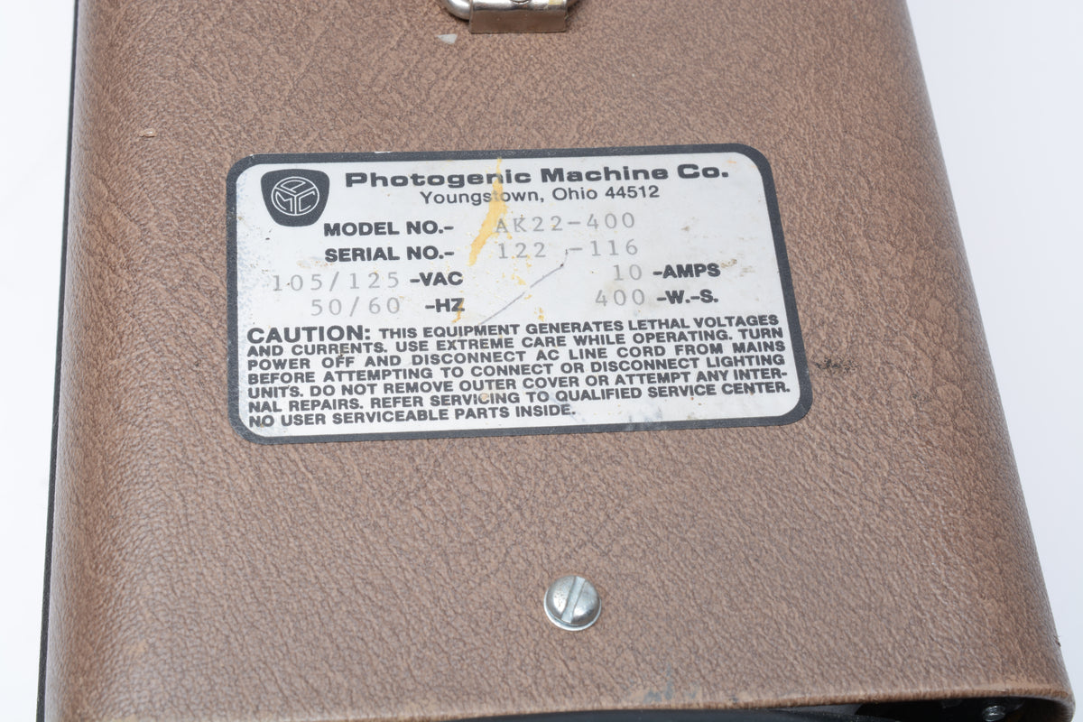 Photogenic Porta Master 400 Power Pack 400W/Sec., AK22-400 Tested, Great