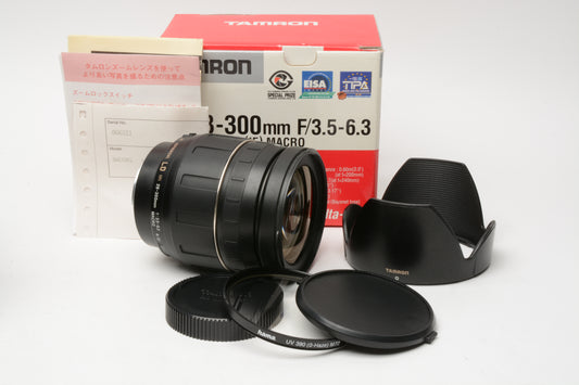 Tamron AF 28-300mm F3.5-6.3 Asph. LD IF for Minolta Sony A Mount 185D, Boxed