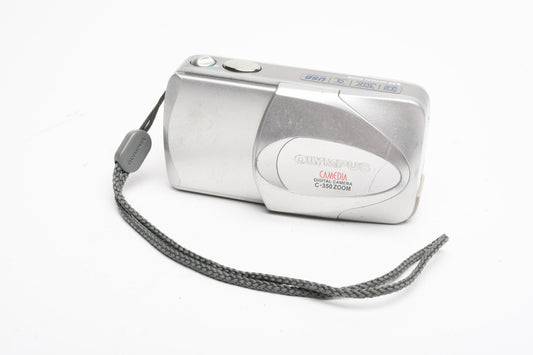 Olympus Camedia C-350 Zoom 3.2MP Digital Point&Shoot camera w/Strap, 16MB XD Card, Nice