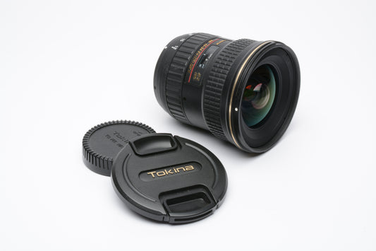 Tokina SD AF 12-24mm f4 IF DX II AT-X Pro for Nikon, caps, nice and clean!