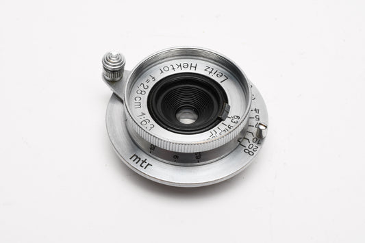 Leica Leitz Hektor 2.8cm f6.3 Lens, Caps, Made in Germany