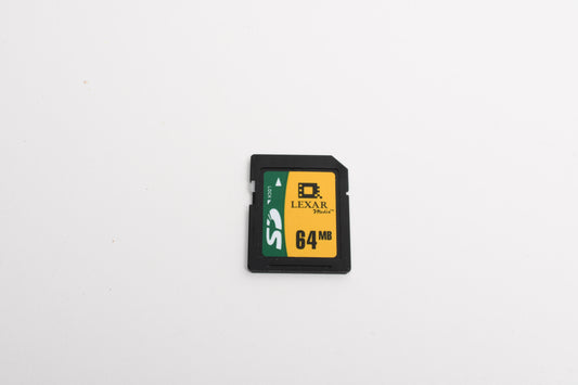 64MB Lexar Media SD Card Secure Digital w/ Jewel Case, Formatted