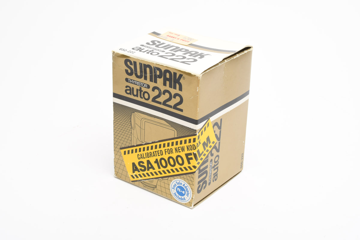 Sunpak Auto 222 Thyristor compact flash w/Diffuser, very clean, Tested