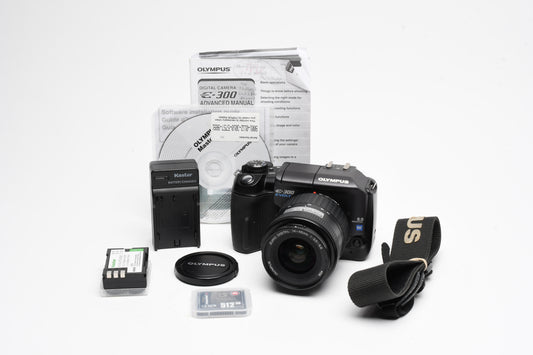 Olympus E-300 Digital Camera w/14-45mm, Card, Batt, Charger, Bargain, Read*