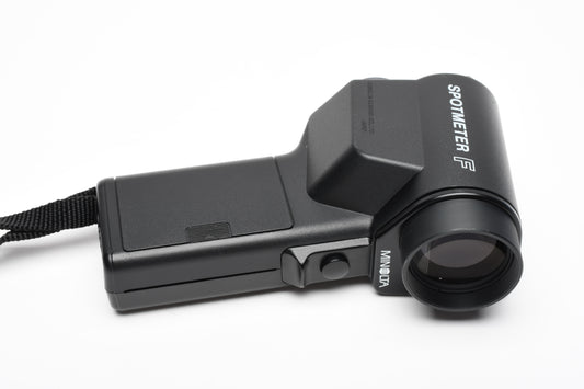 Minolta Spotmeter F Light Exposure Spot Meter in case, tested, Clean!