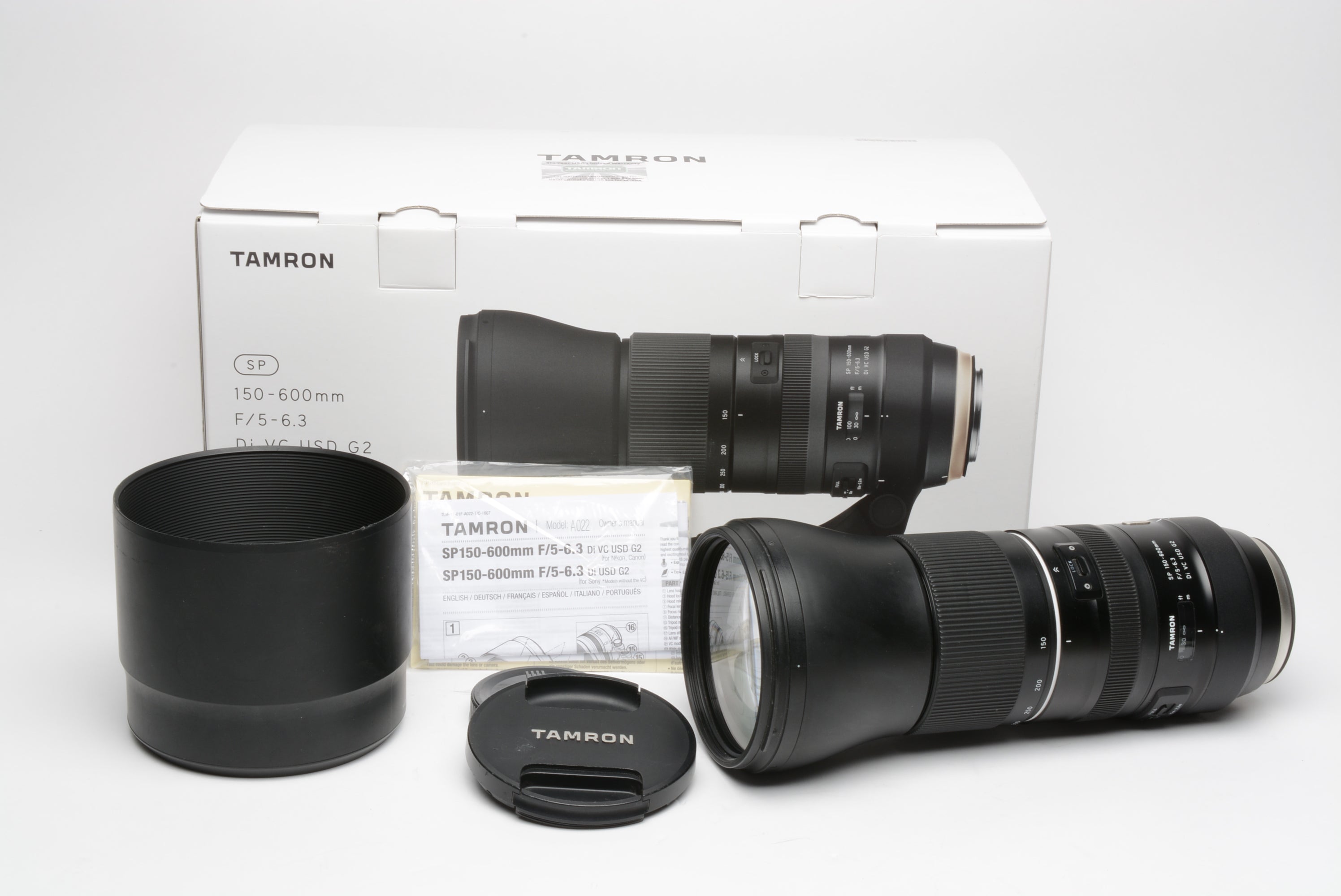 Tamron SP 150-600mm f5-6.3 Di VC USD G2 A022E lens USA Version for