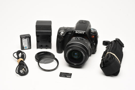 Sony A55 DSLR w/18-55mm f3.5-5.6, batt+charger, Great! Bargain price, *Read