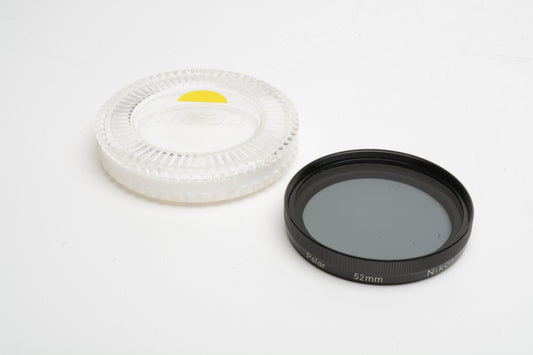 Nikon 52mm LinearPolarizing Polar filter in jewel Case, Mint-!