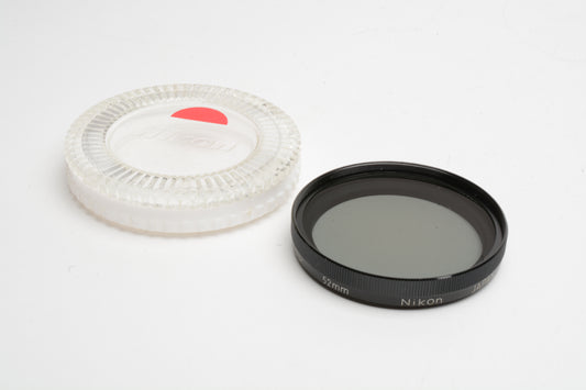 Nikon 52mm LinearPolarizing Polar filter in jewel Case, Good