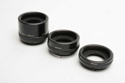 Vivitar AT-1 Extension tube set (12, 20, 36mm set) M42 mount, Mint-, case