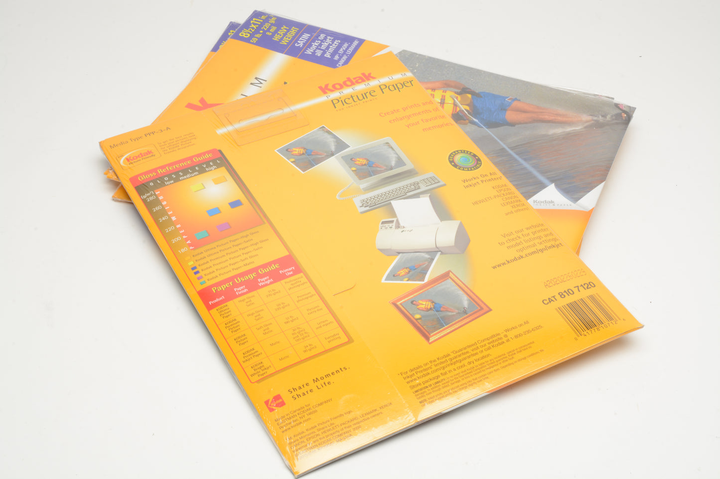 60 sheets Kodak Premium Ink Jet Photo Paper 8.5x11" High Gloss / Satin