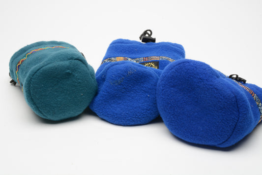Set of 3 Sunkosi soft lens pouches (8", 6", and 4.5'), String tie, Clean