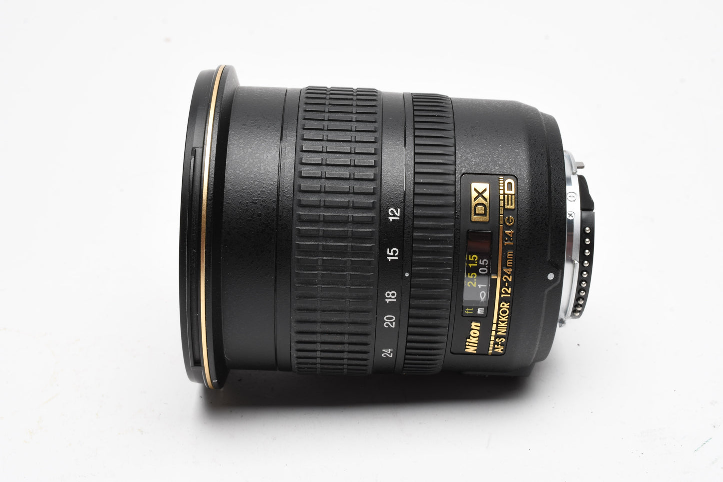 Nikon AF-S Nikkor 12-24mm f4G ED DX w/Caps, Hood, Mint-