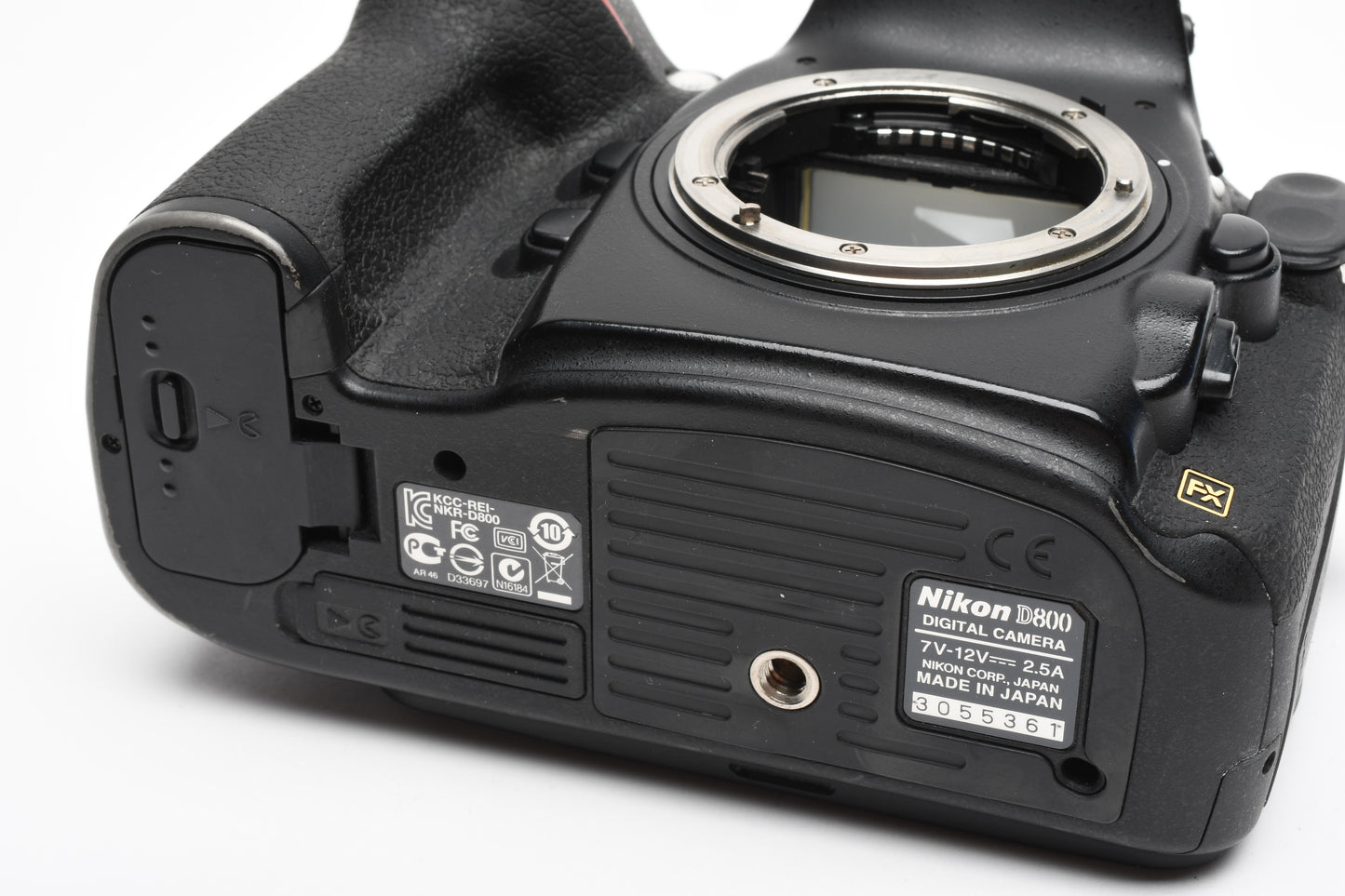 Nikon D800 DSLR body, batt+charger, 55K Acts, Tested, USA Version, Good!