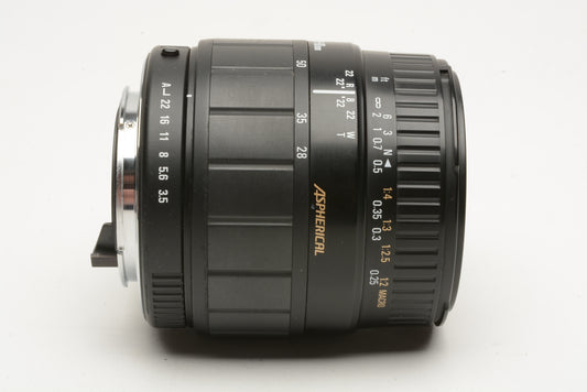 Sigma AF 28-80mm f3.5-5.6 Macro zoom Aspherical lens, Pentax PK Mount