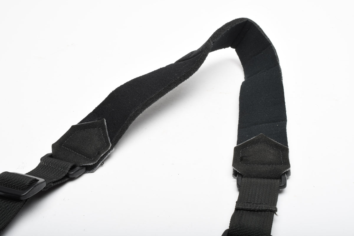 Tamrac black Neoprene quality camera strap, Clean! w/QR