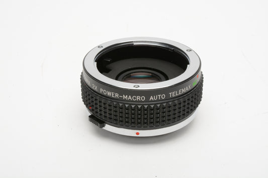 Cosina 2X Teleconverter for Olympus 35mm OM System, caps + case, clean