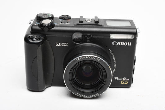Canon PowerShot G5 5MP Digital Point&Shoot camera, Batt+Charger, lenses, remote, Great!