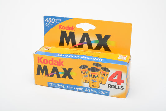 4 Pack Kodak Max 400ASA 35mm 135-24 exp. Expired 5/2002