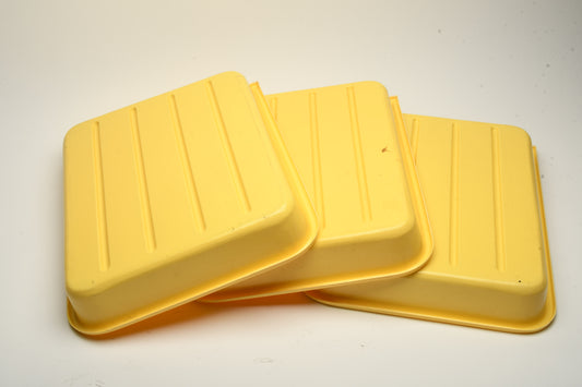 Kodak? Set of 3X 13x16" darkroom print developing trays (yellow) for up to 11x14" prints