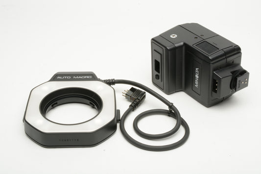 Minolta 80PX Auto Electroflash Macro Ring light set, Mint- Boxed