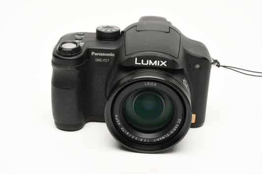 Panasonic Lumix DMC-FZ7 6MP Digital Point&Shoot Camera, case, adapter, hood
