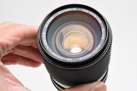 Olympus OM 35-105mm f3.5-4.5 zoom lens, w/Caps, Nice!