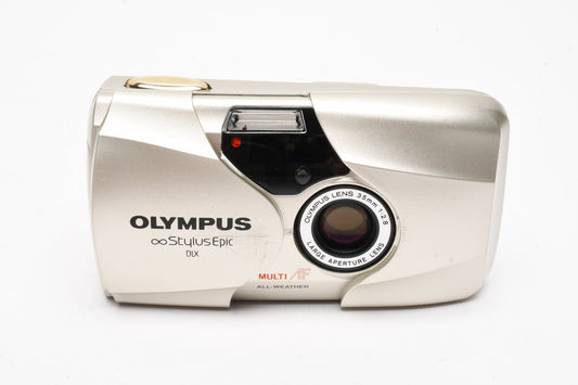 Olympus Stylus Epic DLX Mju II QD (Champagne) w/Strap, Clean, Tested, Great!