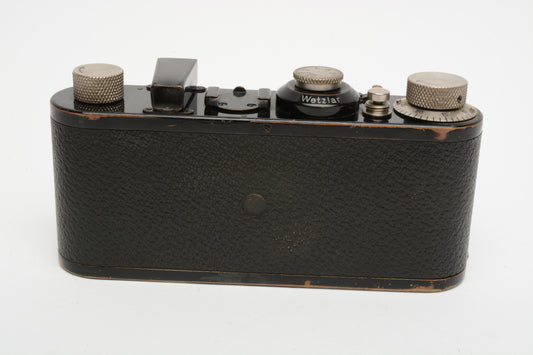 Leitz Leica I w/Elmar 50mm f3.5 1929 35mm camera (Black), *Read