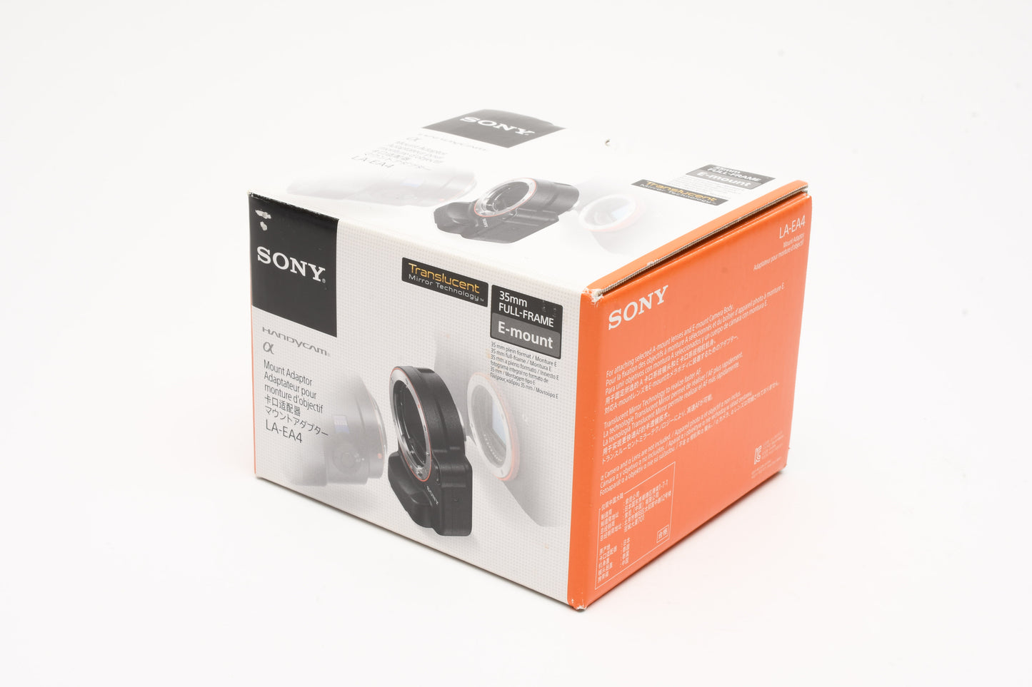 Sony LA-EA4 A-Lens to E-Body Mount Adapter, clean, w/caps, case, Boxed