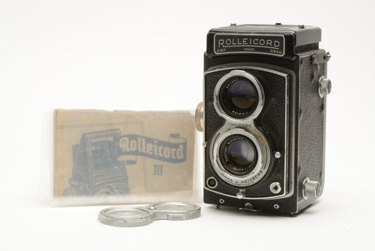Rollei Rolleicord III - Model K3B w/Schneider Xenar 75mm f3.5 TLR camera, Bayonet 1