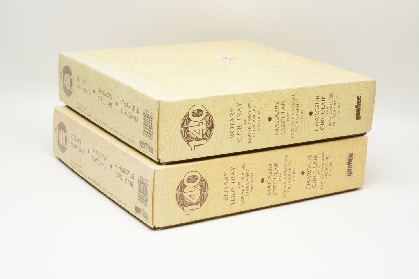 2X Kodak Carousel 80 slide trays, boxed, w/lids