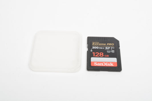 Sandisk Extreme Pro 128GB SD Card 200MB/s w/ Jewel Case, Formatted
