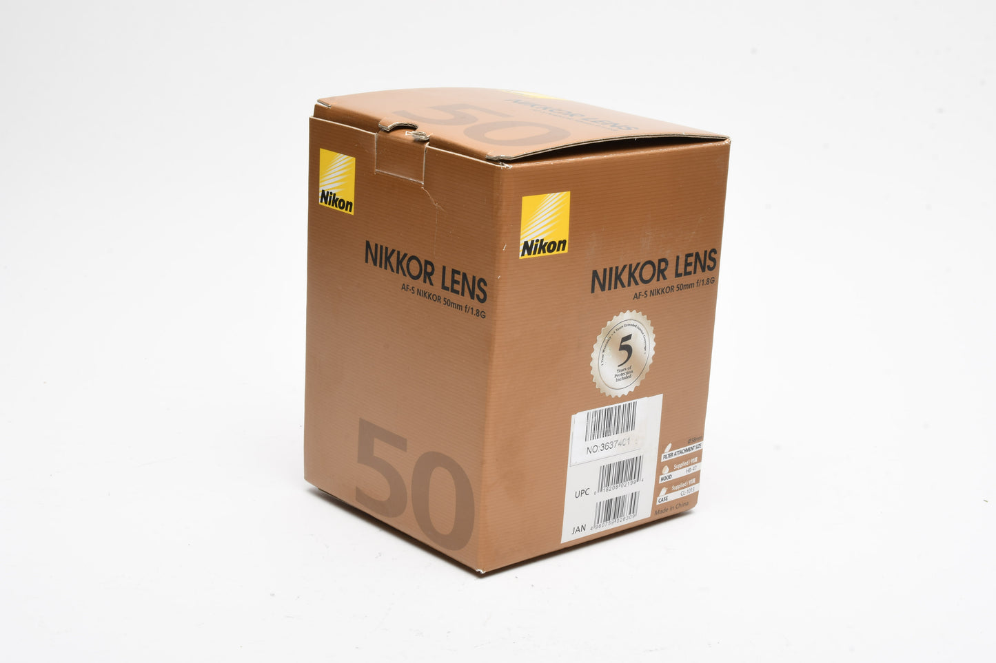 Nikon Nikkor AF-S 50mm f1.8G prime, Hood+Pouch, Boxed, USA, Mint