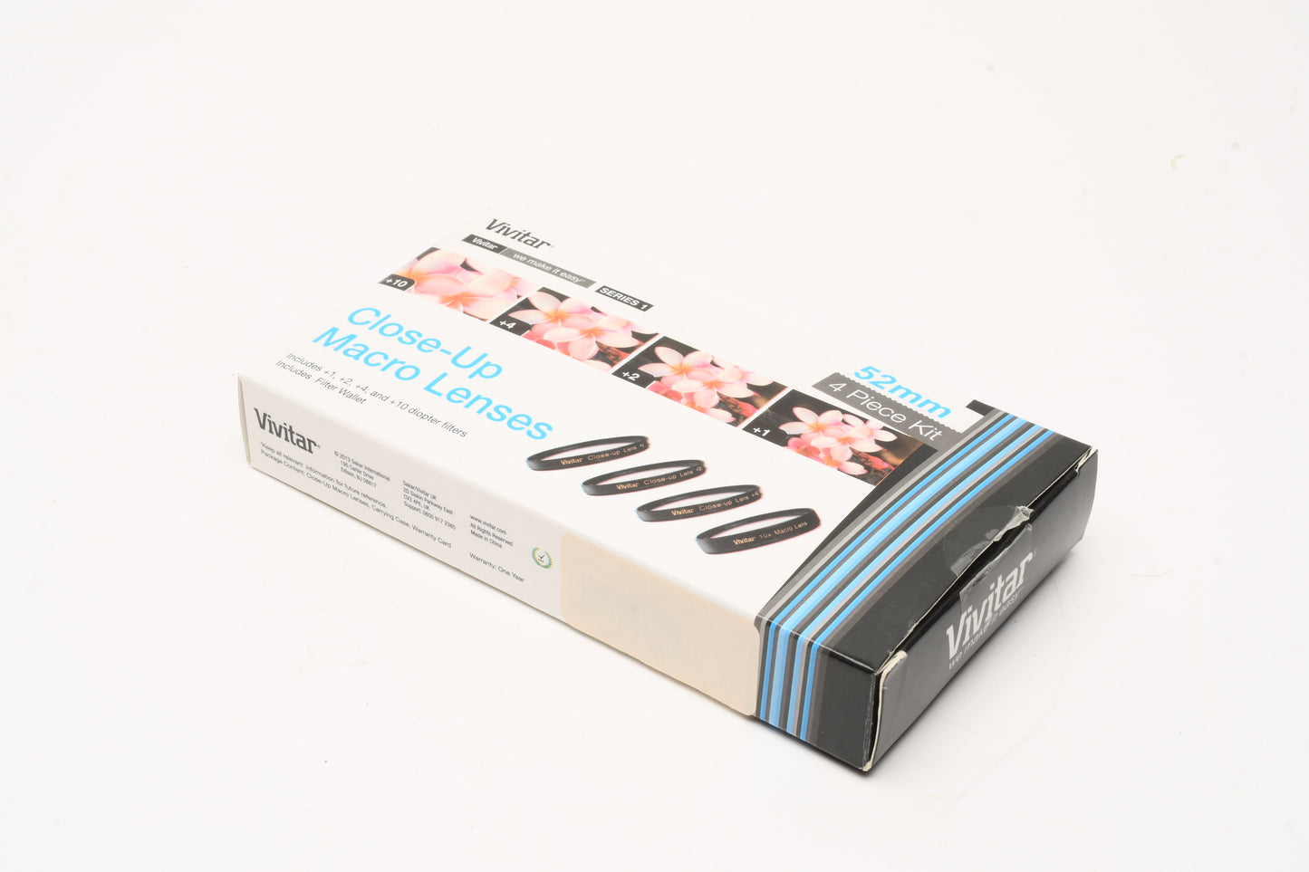 Vivitar 52mm Close-up lens filter set +1, +2, +4, +10, In pouch, New