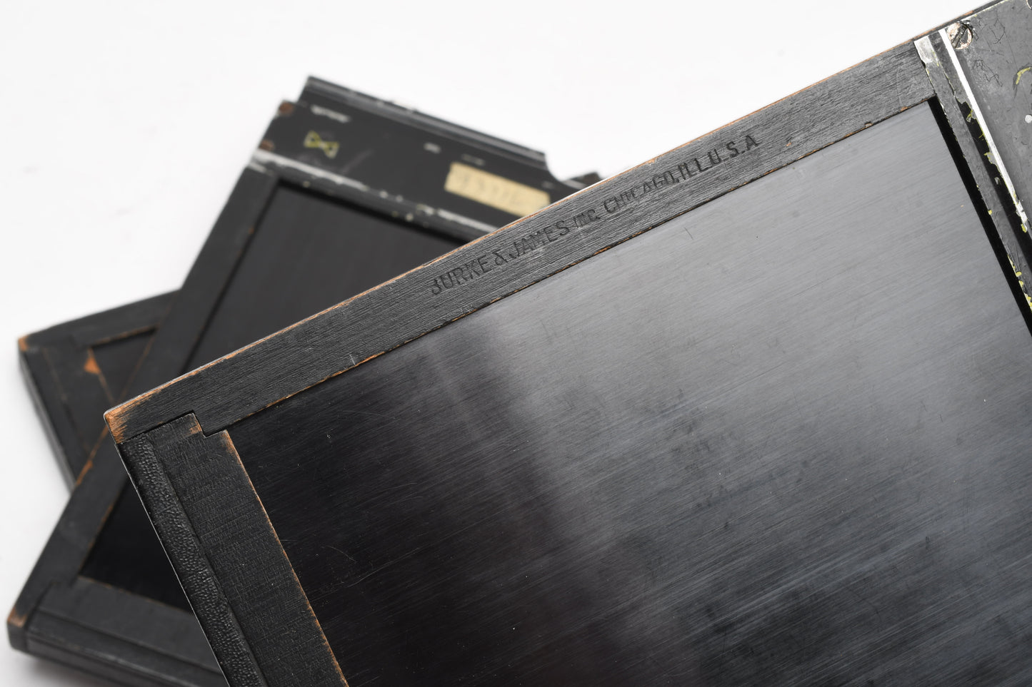 3X Burke & James wood 4x5 Film Holders, Good Condition