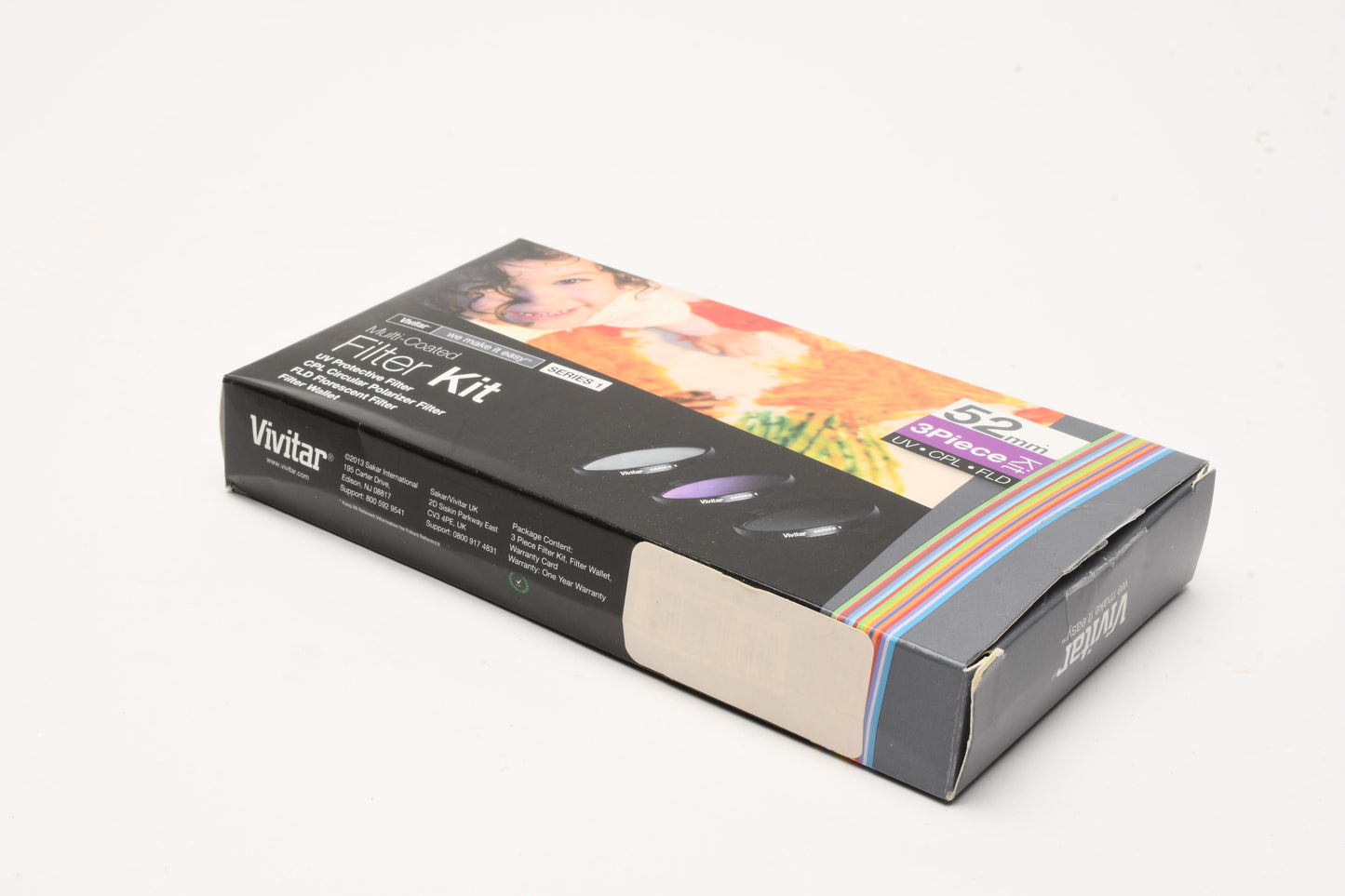 Vivitar 52mm Filter kit UV, CPL, FLD filters in pouch, New