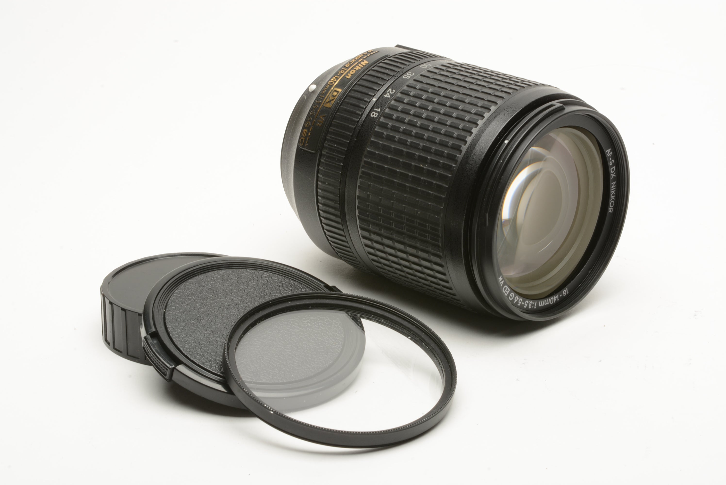 Nikon Nikkor AF-S DX 18-140mm f/3.5-5.6 G ED VR Lens w/Caps, UV, USA Version