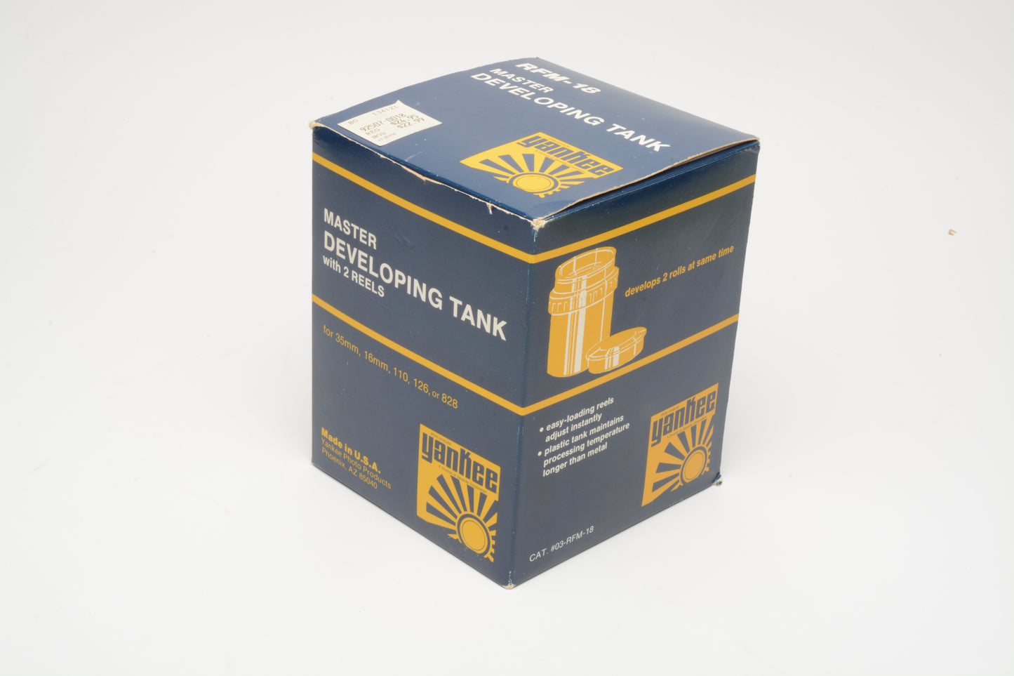 Yankee Master RFM-18 35mm darkroom film developing tank w/2 Reels NIB