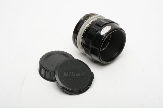 Nikon Nippon Kogaku Micro Nikkor 55mm f3.5 Non-AI Lens, w/Caps