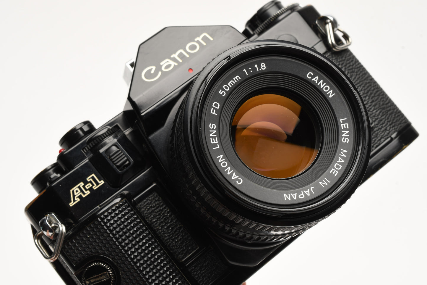 Canon A-1 A1 35mm SLR w/50mm F1.8 lens, new seals, UV, manuals, Great!