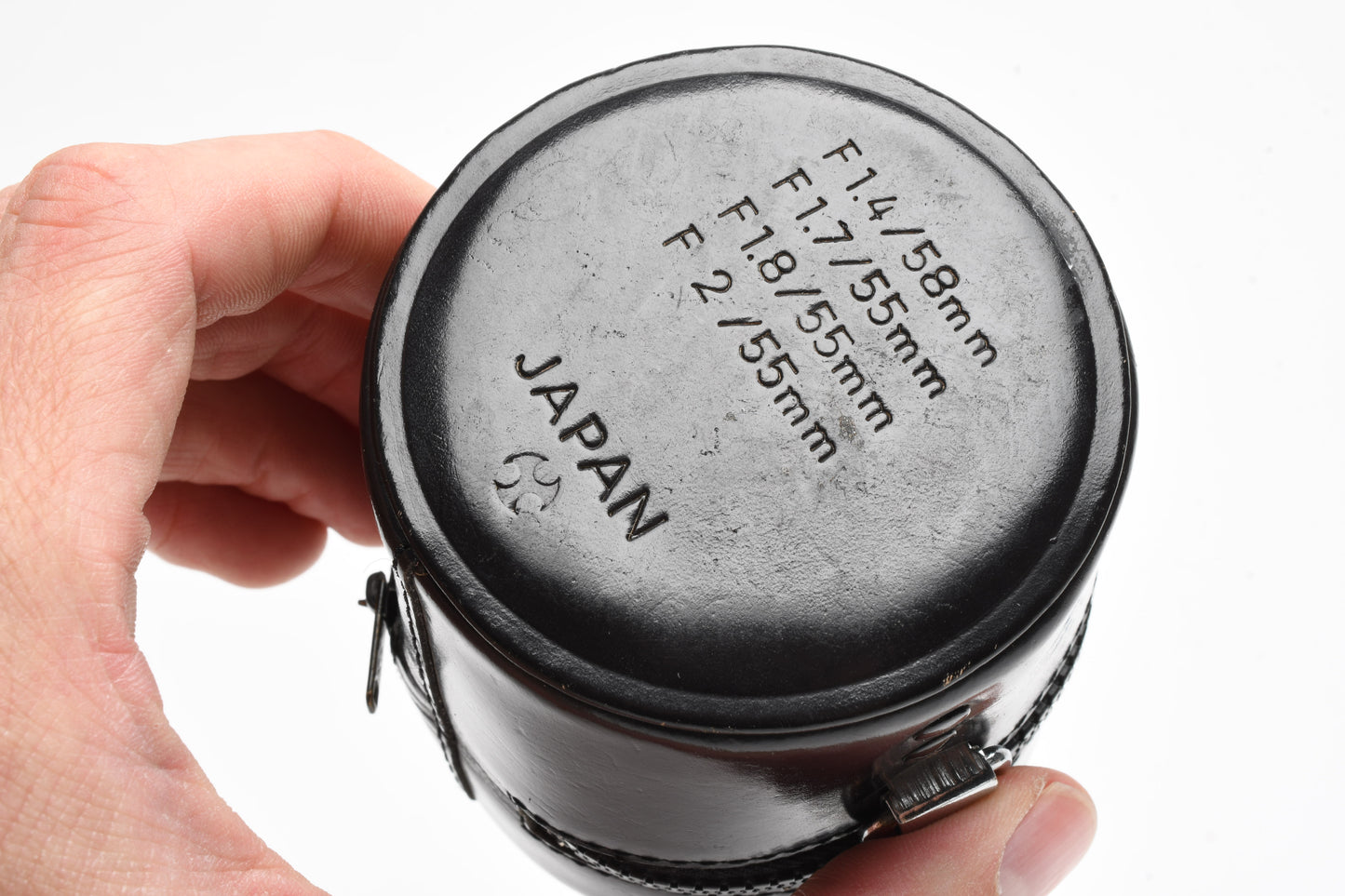 Minolta Leatherette Lens case for Minolta MD 35, 50 and 55mm lenses