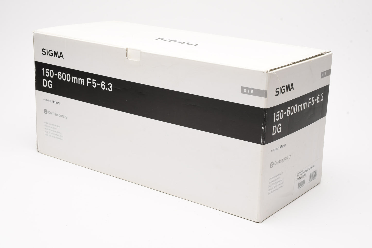 Sigma AF 150-600mm f5-6.3 Contemporary w/hood, case, Mint- Canon EF *Read