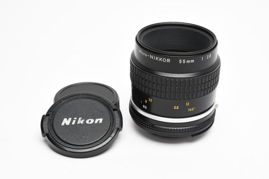 Nikon Nikkor 55mm f2.8 AIs Micro lens, nice and sharp! Great!