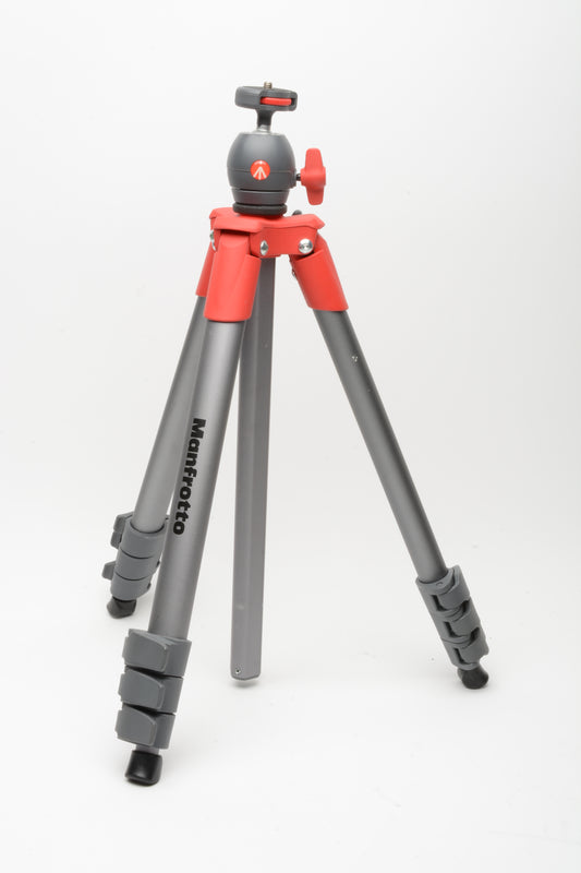 Manfrotto Compact Lightweight Aluminum Tripod w/Ball head 15.4" to 51.6"