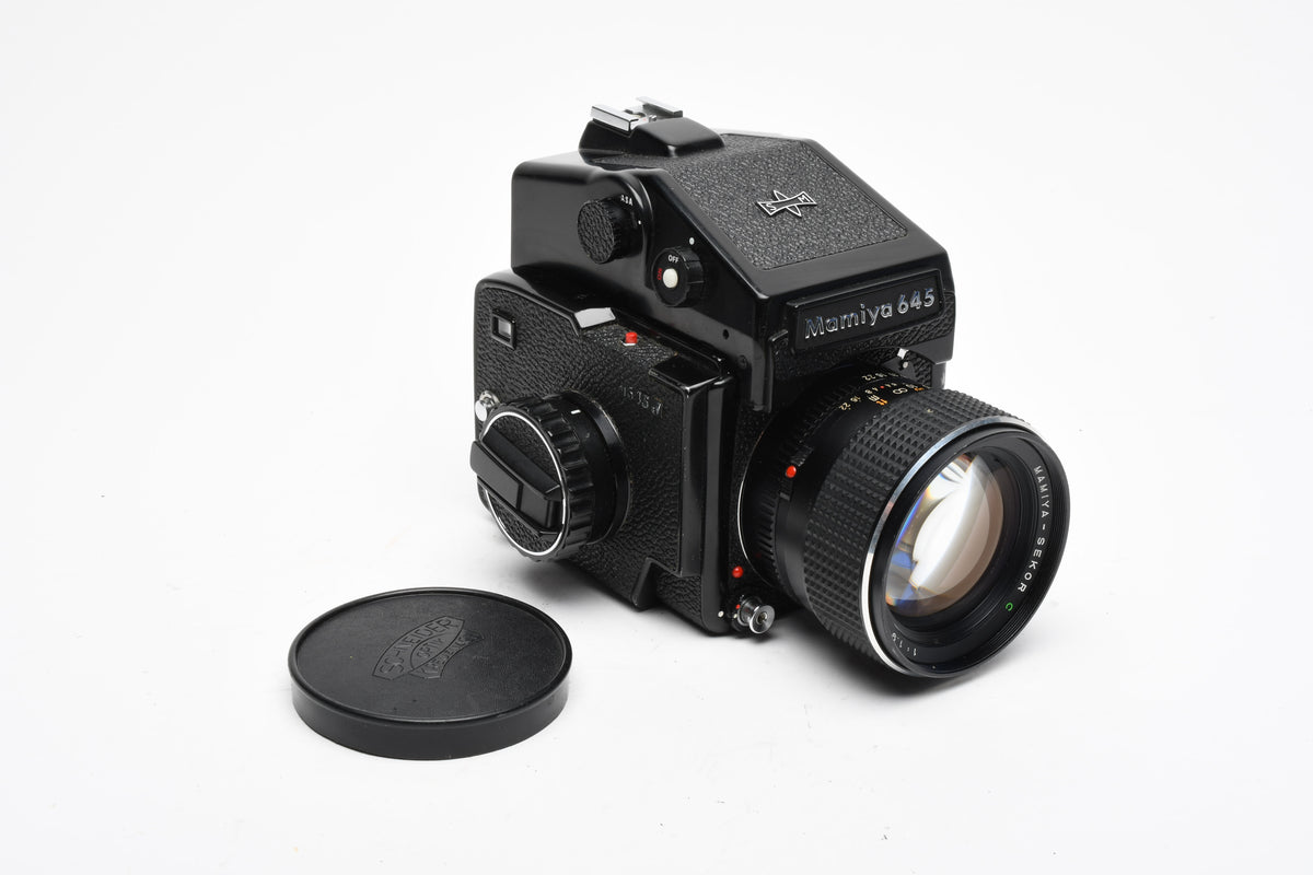 Mamiya M645J w/85mm f1.9 lens, AE Prism, New seals, Great!