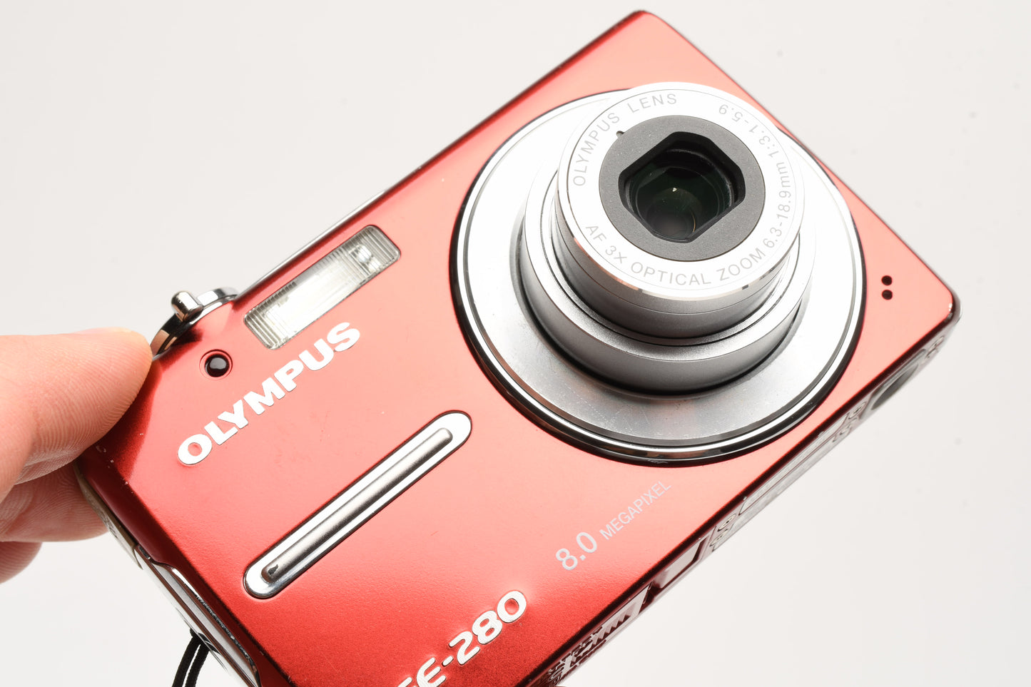 Olympus FE-280 8MP Digital Point&Shoot camera (Red), Tested *Read