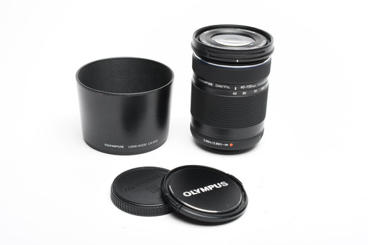 Olympus Digital 40-150mm f4-5.6R ED MSC zoom lens MFT +Hood