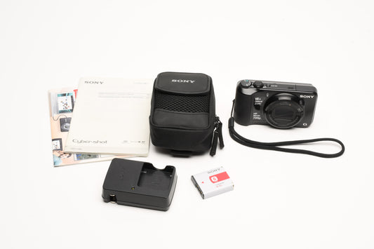 Sony Cyber-Shot DSC-H90 16.1MP Digital Point&Shoot, case+batter+charger, Mint-